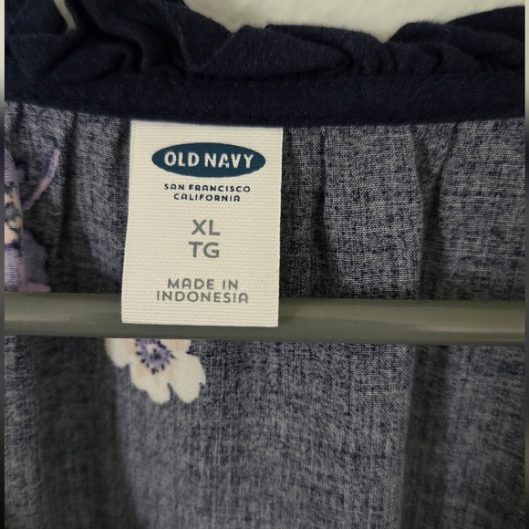 Old Navy Floral Navy Dress Size XL - Picture 6 of 7